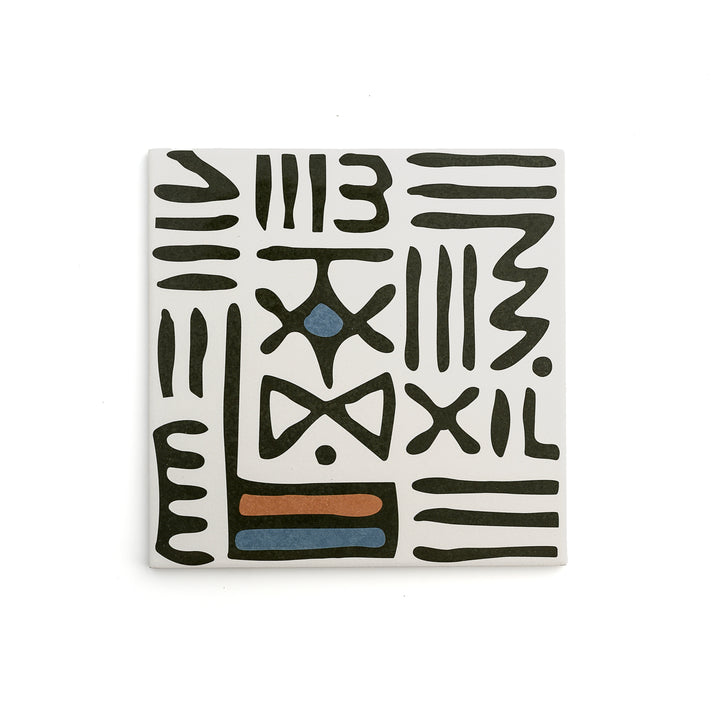 Sample: Mudcloth Ceramic Tile (1 sample piece)-Sample-Sample-Riad Tile
