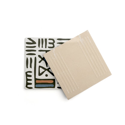 White ceramic tile for kitchen island backsplash