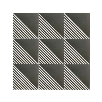 Nomad Black & White Ceramic Tile-Main Inventory-All Products,Patterns,Under 10-Riad Tile