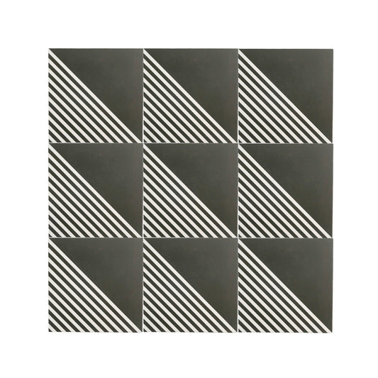 Nomad Black & White Ceramic Tile-Main Inventory-All Products,Patterns,Under 10-Riad Tile
