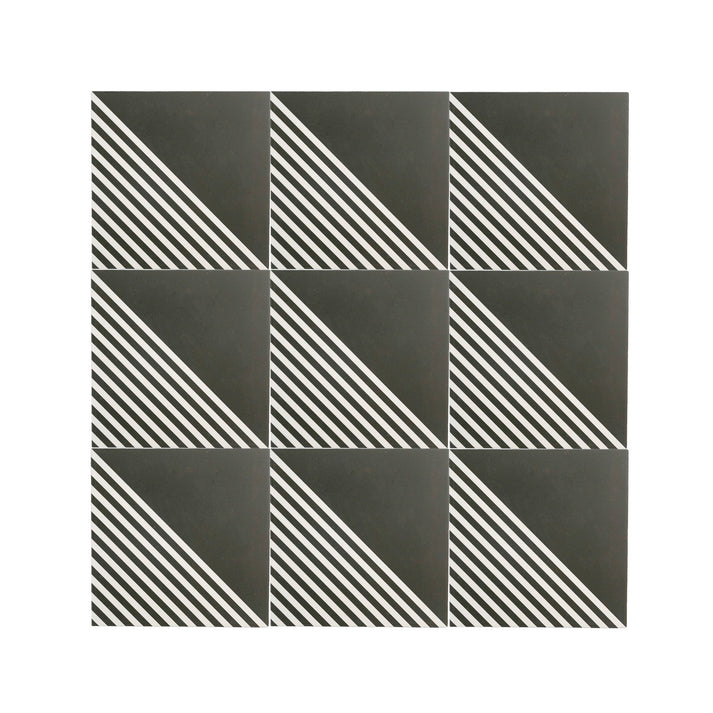 Nomad Black & White Ceramic Tile-Main Inventory-All Products,Patterns,Under 10-Riad Tile