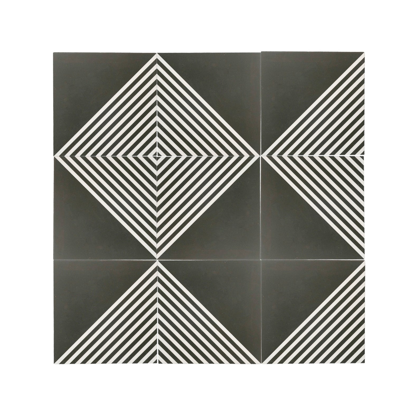 Nomad Black & White Ceramic Tile-Main Inventory-All Products,Patterns,Under 10-Riad Tile