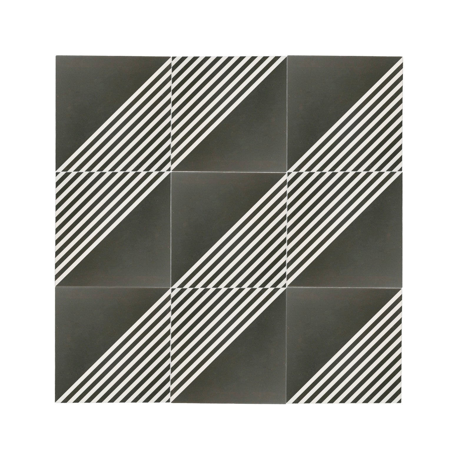 Nomad Black & White Ceramic Tile-Main Inventory-All Products,Patterns,Under 10-Riad Tile