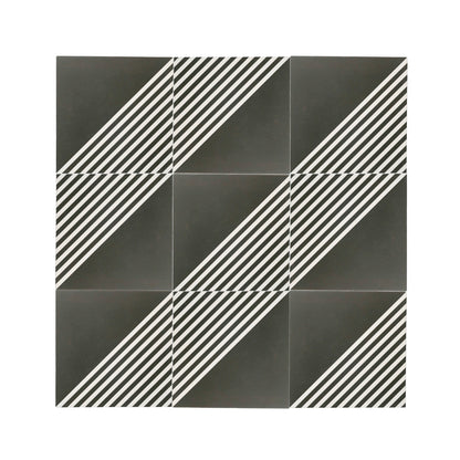 Nomad Black & White Ceramic Tile-Main Inventory-All Products,Patterns,Under 10-Riad Tile