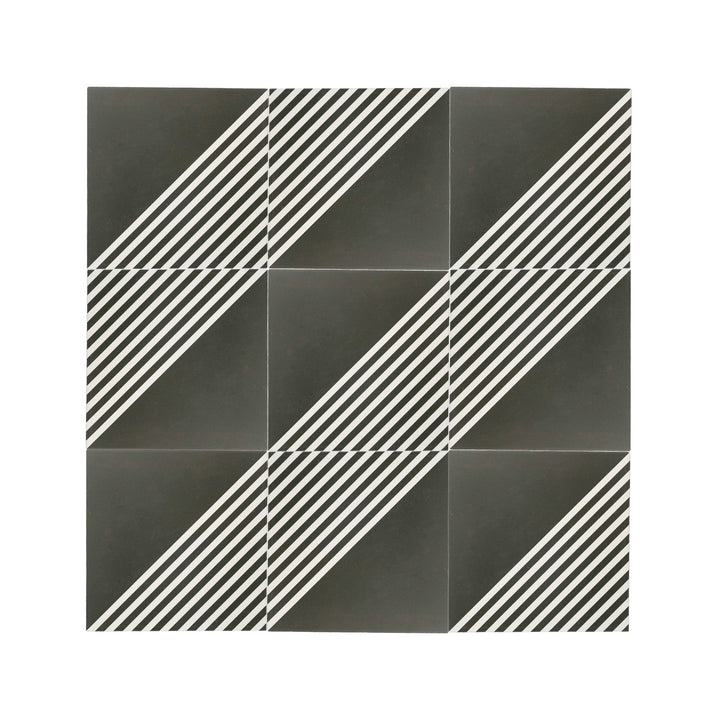 Nomad Black & White Ceramic Tile-Main Inventory-All Products,Patterns,Under 10-Riad Tile
