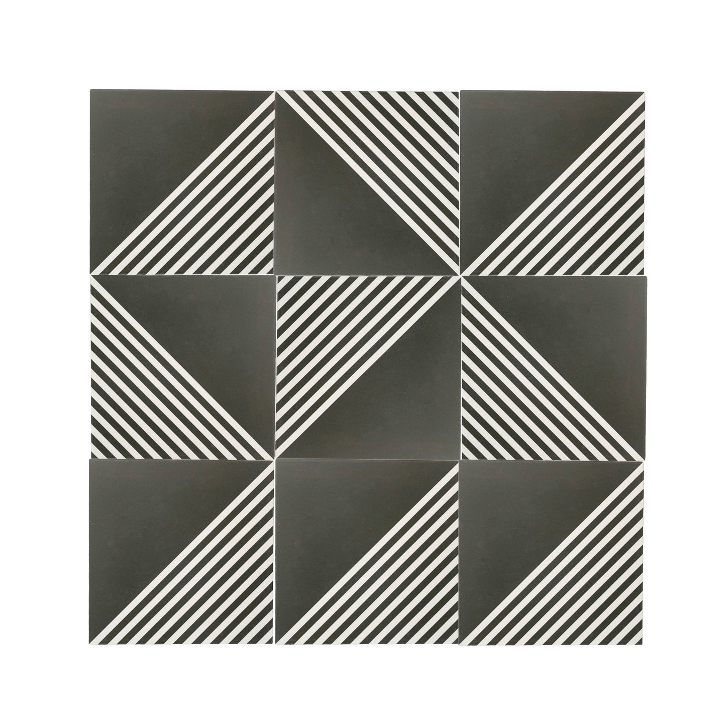 Nomad Black & White Ceramic Tile-Main Inventory-All Products,Patterns,Under 10-Riad Tile