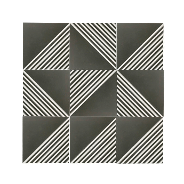 Nomad Black & White Ceramic Tile-Main Inventory-All Products,Patterns,Under 10-Riad Tile