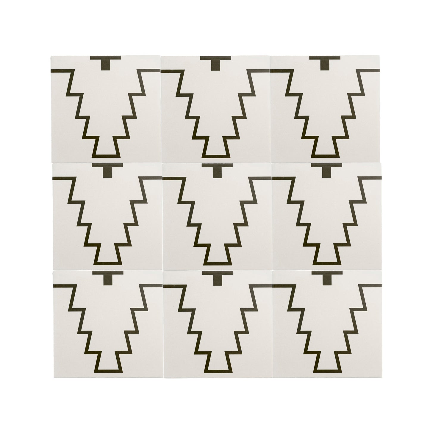 Santa Fe White & Black Ceramic Tile-Main Inventory-All Products,Patterns,Under 10-Riad Tile