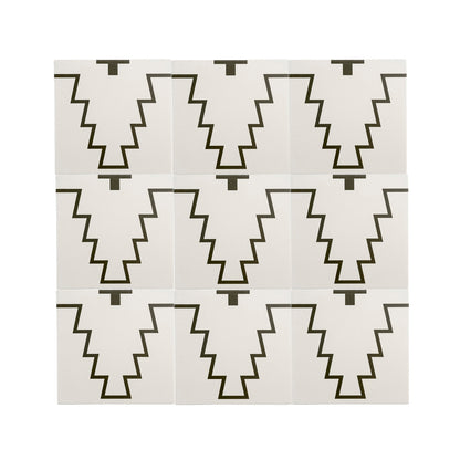 Santa Fe White & Black Ceramic Tile-Main Inventory-All Products,Patterns,Under 10-Riad Tile