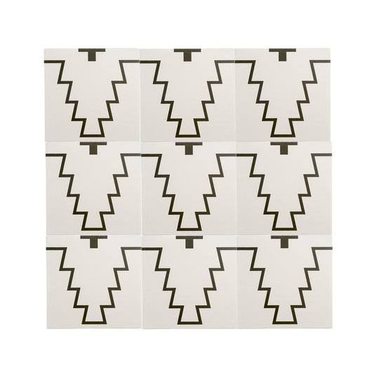 Santa Fe White & Black Ceramic Tile-Main Inventory-All Products,Patterns,Under 10-Riad Tile