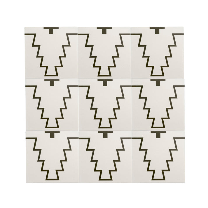Santa Fe White & Black Ceramic Tile-Main Inventory-All Products,Patterns,Under 10-Riad Tile