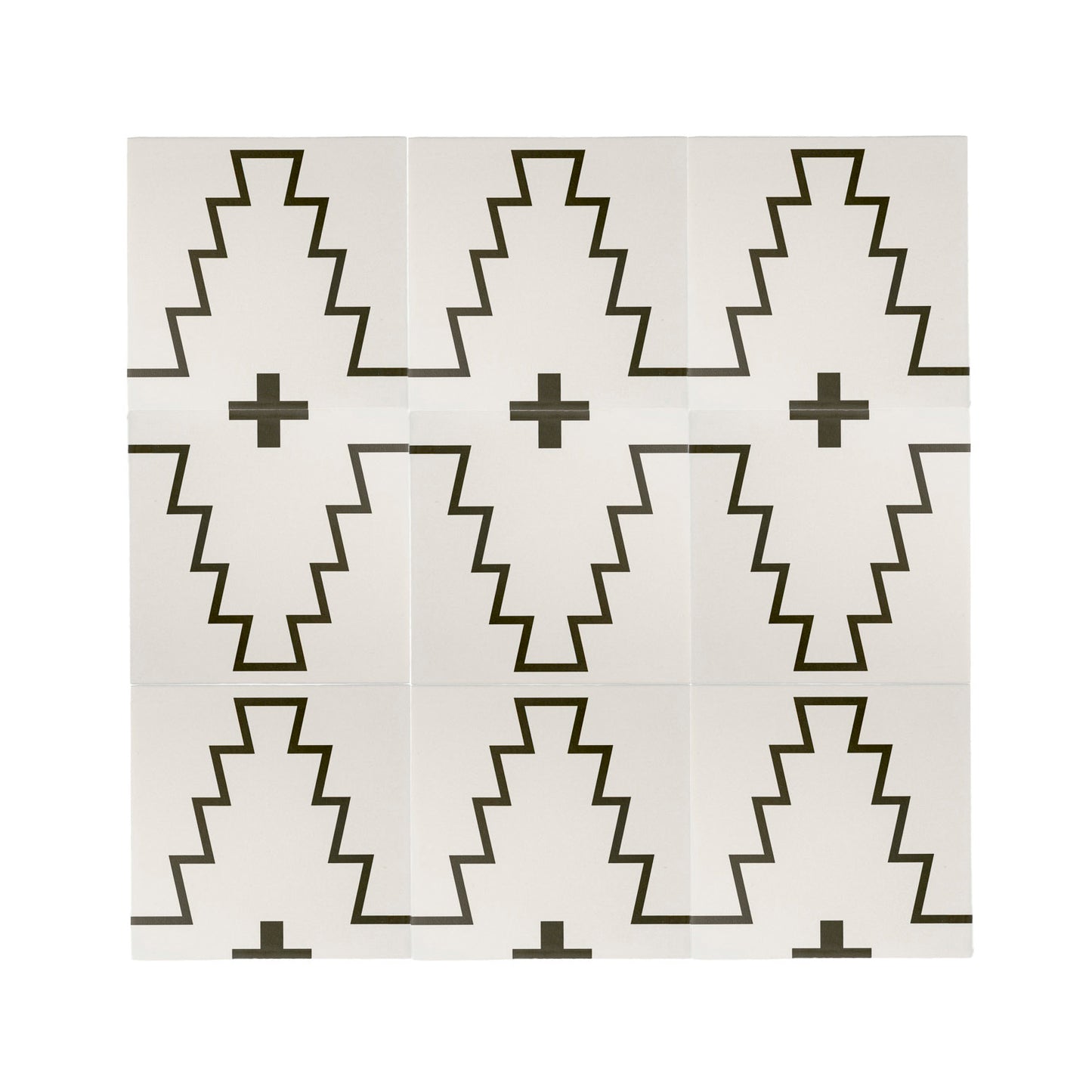 Santa Fe White & Black Ceramic Tile-Main Inventory-All Products,Patterns,Under 10-Riad Tile