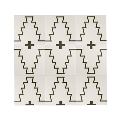 Santa Fe White & Black Ceramic Tile-Main Inventory-All Products,Patterns,Under 10-Riad Tile