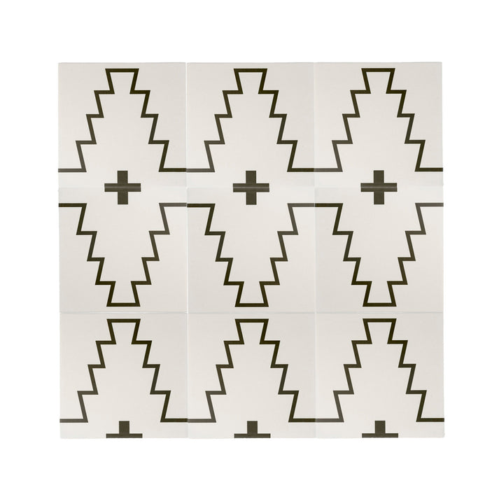 Santa Fe White & Black Ceramic Tile-Main Inventory-All Products,Patterns,Under 10-Riad Tile