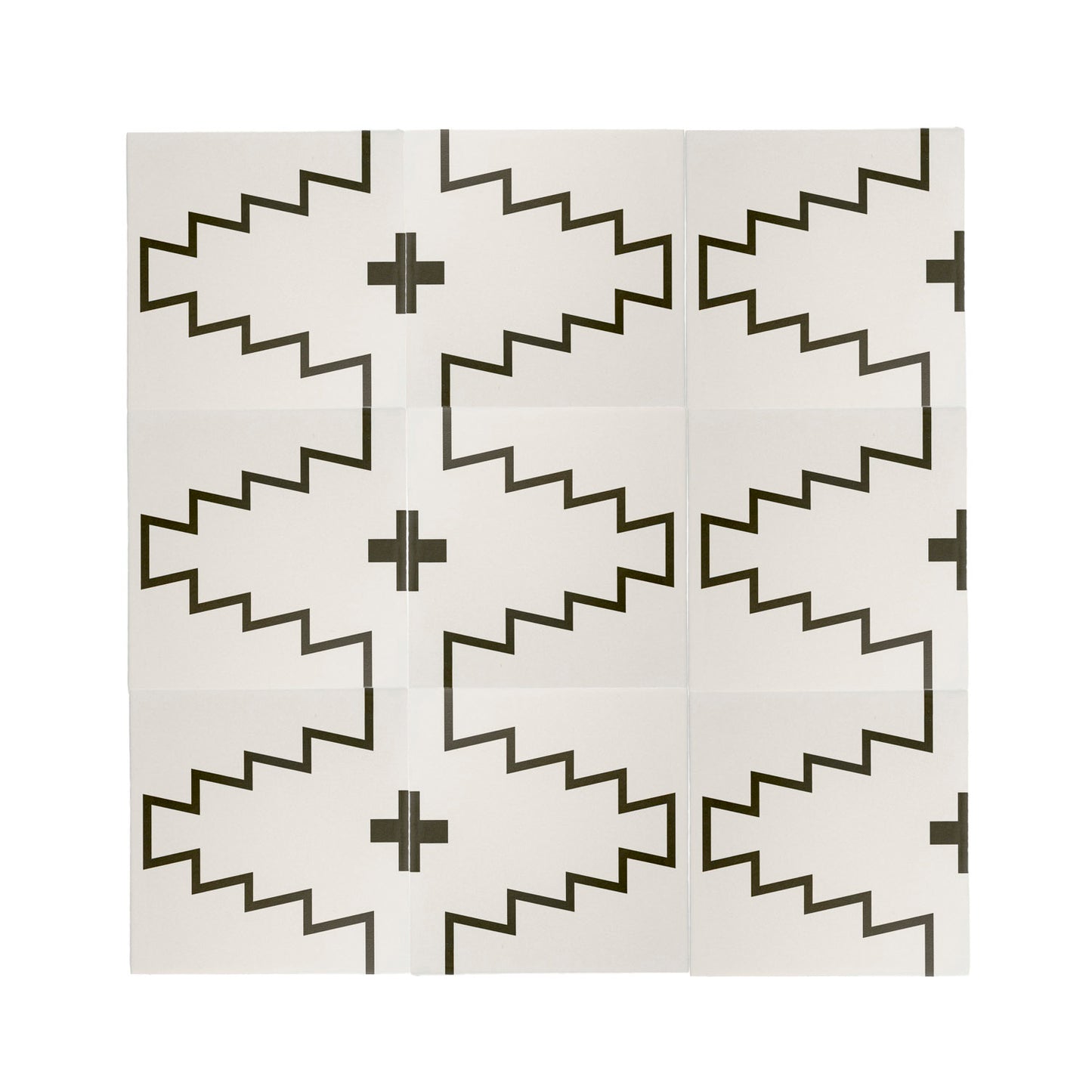 Santa Fe White & Black Ceramic Tile-Main Inventory-All Products,Patterns,Under 10-Riad Tile