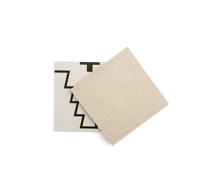 Santa Fe White & Black Ceramic Tile-Main Inventory-All Products,Patterns,Under 10-Riad Tile