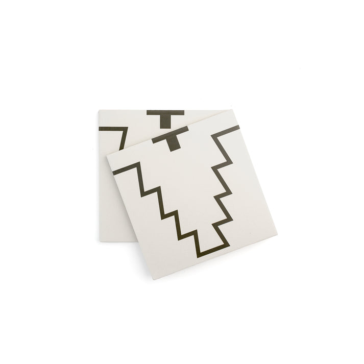 Santa Fe White & Black Ceramic Tile-Main Inventory-All Products,Patterns,Under 10-Riad Tile