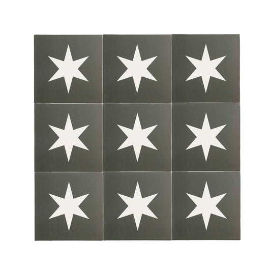 Superstar Black Ceramic Tile-Main Inventory-All Products,Patterns,Under 10-Riad Tile
