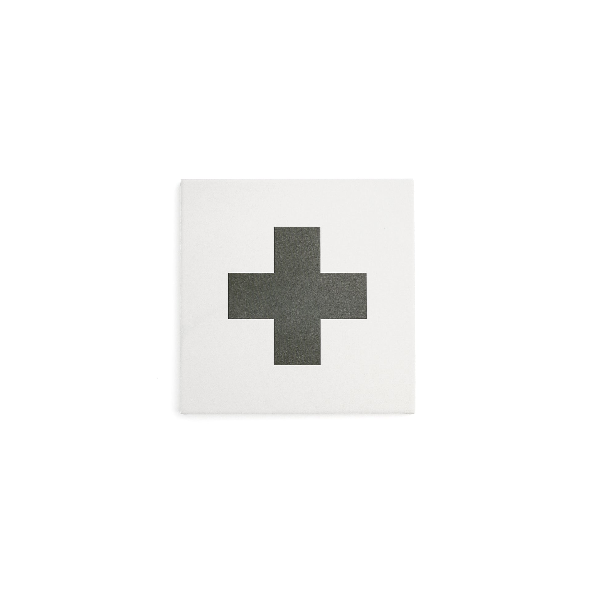 Sample: Swiss Cross Black & White Ceramic Tile (1 sample piece)-Sample-Sample-Riad Tile