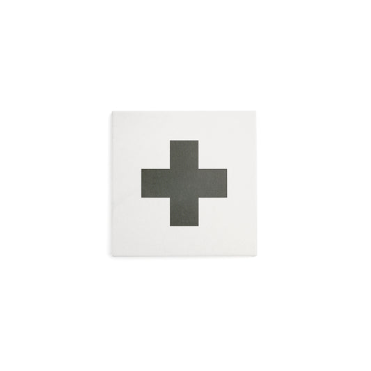 Sample: Swiss Cross Black & White Ceramic Tile (1 sample piece)-Sample-Sample-Riad Tile