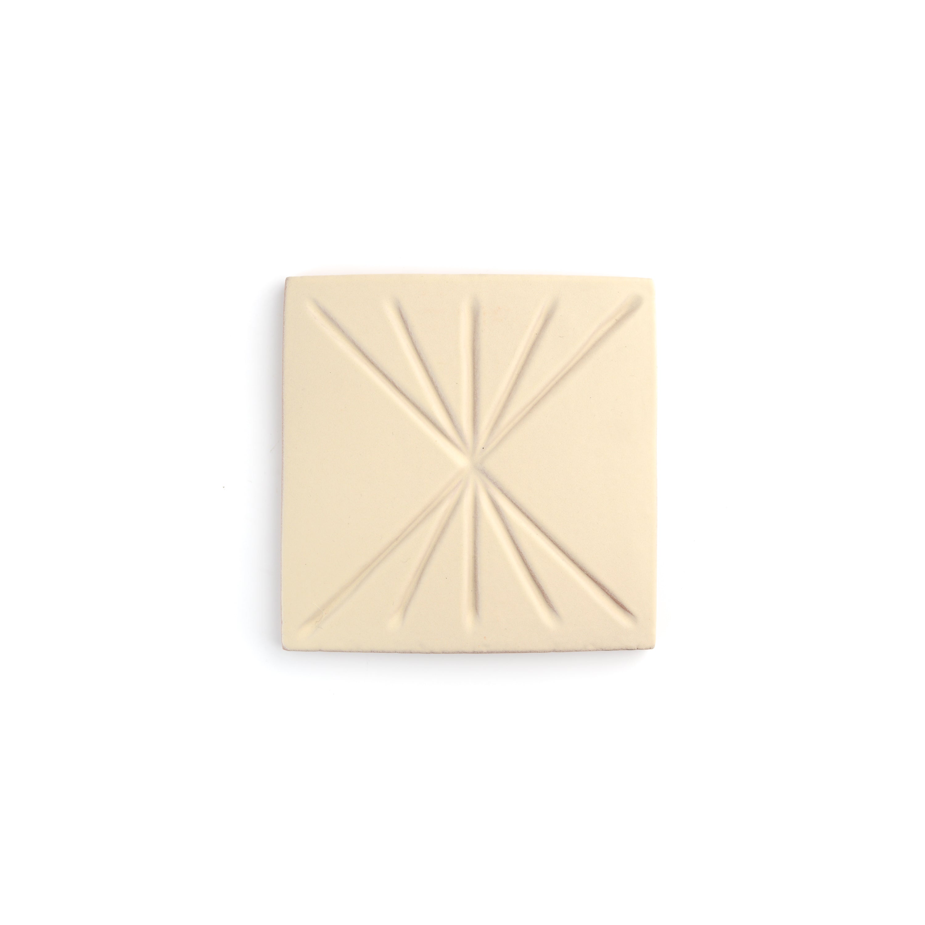 Tepoz Bone 6x6 Dimensional Relief Artisan Ceramic Tile