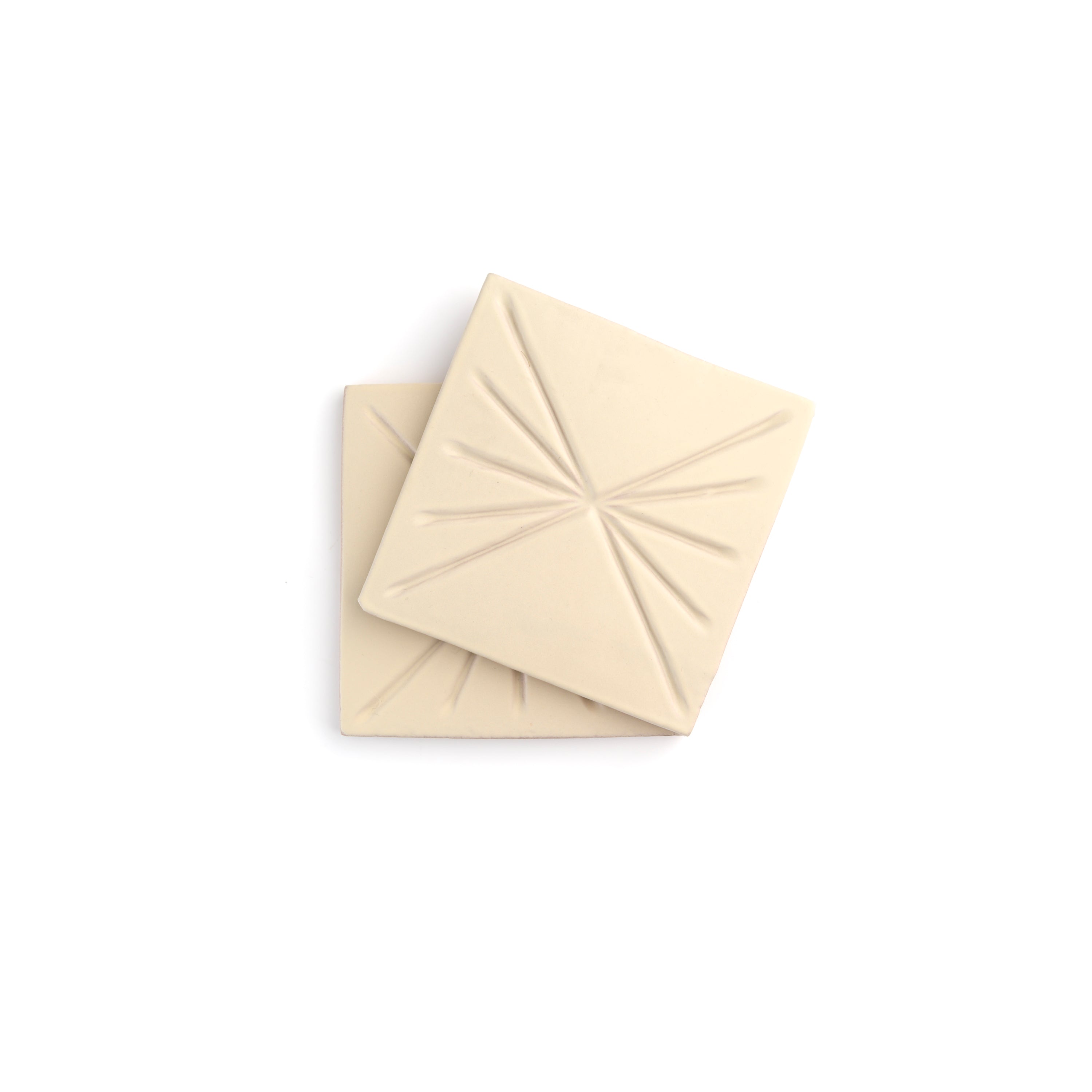 Tepoz Bone 6x6 Dimensional Relief Artisan Ceramic Tile