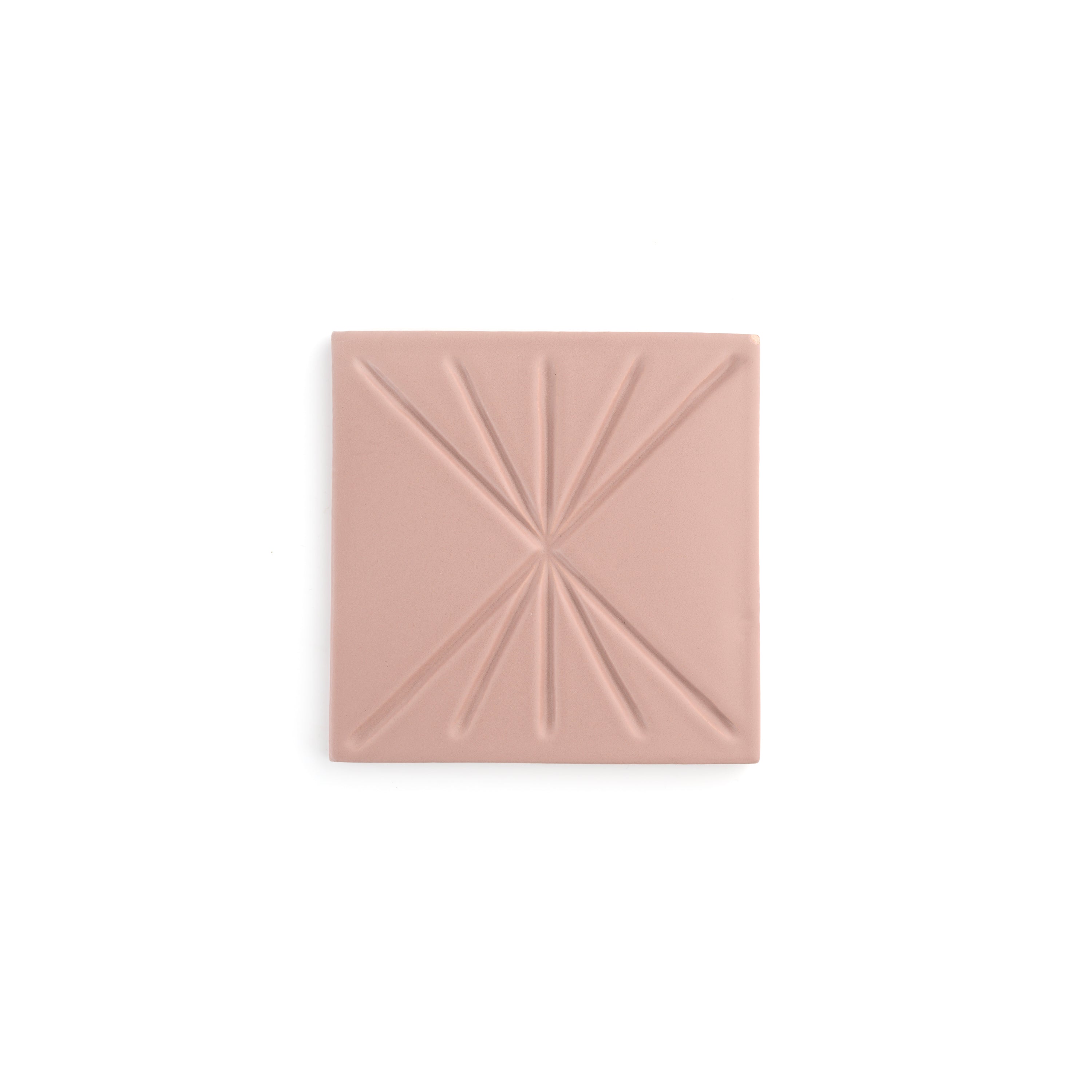 Tepoz Pink 6x6 Dimensional Relief Artisan Ceramic Tile