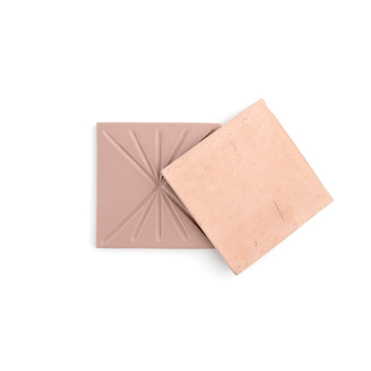 Tepoz Pink 6x6 Dimensional Relief Artisan Ceramic Tile-Main Inventory-All Products,Patterns-Riad Tile