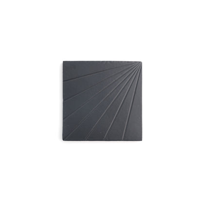 Tulum Black 6x6 Dimensional Relief Artisan Ceramic Tile-Main Inventory-All Products,Patterns-Riad Tile