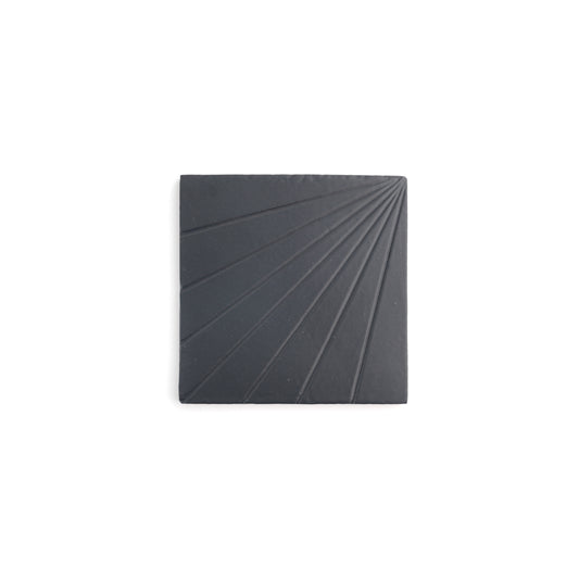 Tulum Black 6x6 Dimensional Relief Artisan Ceramic Tile-Main Inventory-All Products,Patterns-Riad Tile