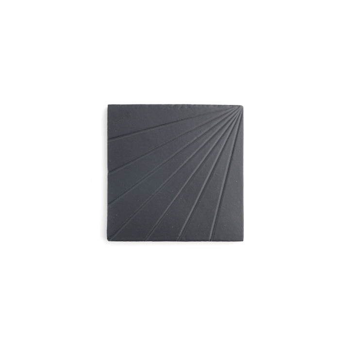 Tulum Black 6x6 Dimensional Relief Artisan Ceramic Tile-Main Inventory-All Products,Patterns-Riad Tile