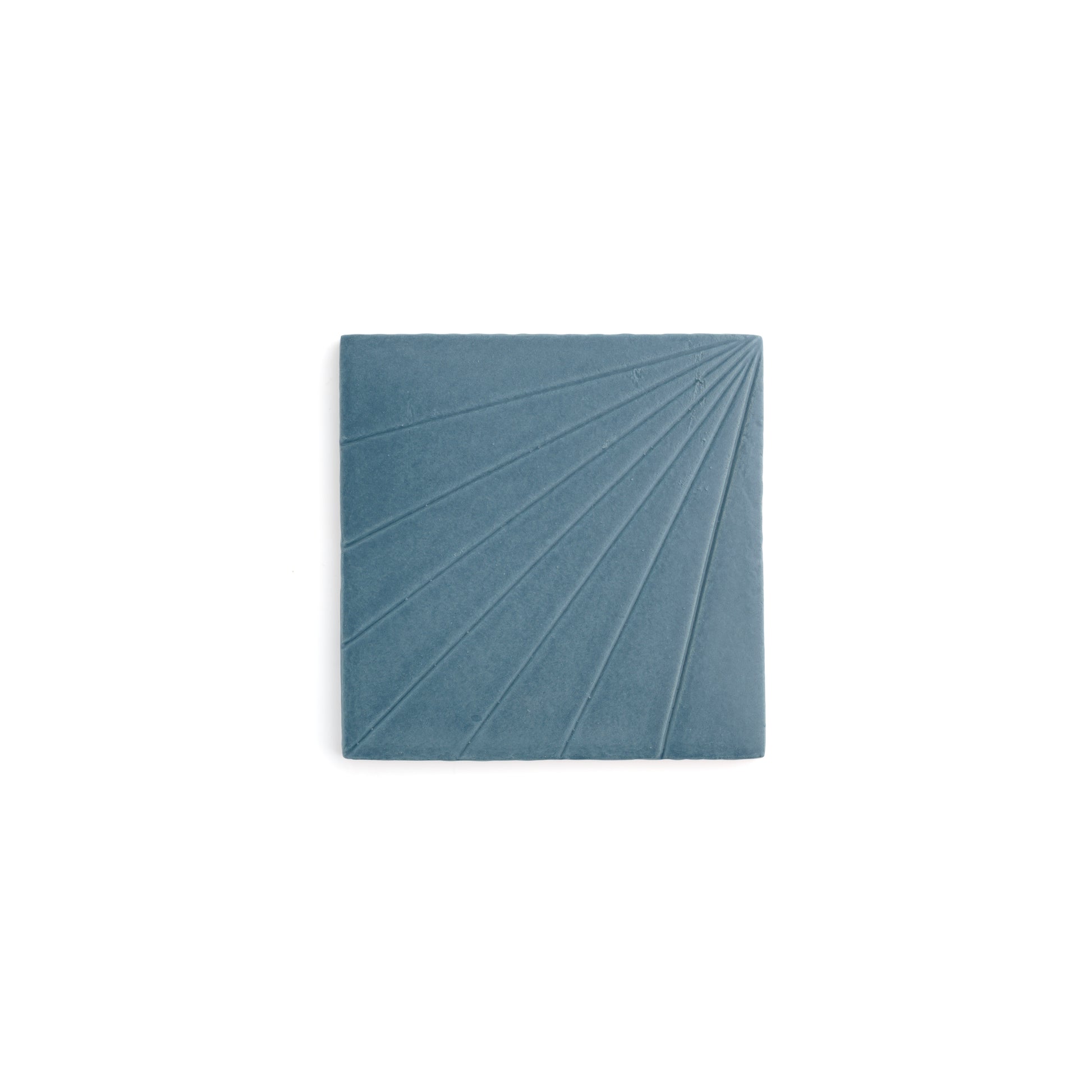 Sample: Tulum Blue 6x6 Dimensional Relief Artisan Ceramic Tile (1 sample)-Sample-Sample-Riad Tile