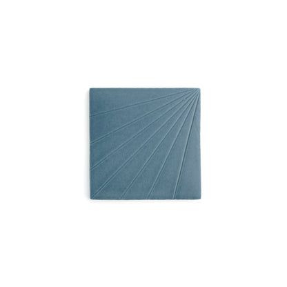 Sample: Tulum Blue 6x6 Dimensional Relief Artisan Ceramic Tile (1 sample)-Sample-Sample-Riad Tile
