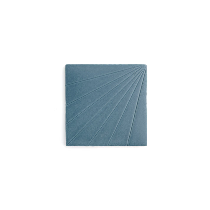 Sample: Tulum Blue 6x6 Dimensional Relief Artisan Ceramic Tile (1 sample)-Sample-Sample-Riad Tile