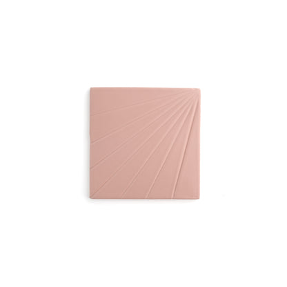 Sample: Tulum Pink 6x6 Dimensional Relief Artisan Ceramic Tile (1 sample)-Sample-Sample-Riad Tile