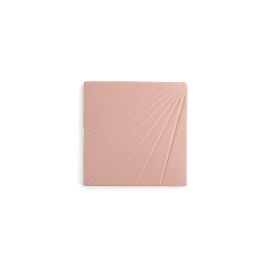 Sample: Tulum Pink 6x6 Dimensional Relief Artisan Ceramic Tile (1 sample)-Sample-Sample-Riad Tile