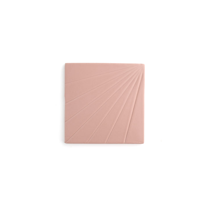 Sample: Tulum Pink 6x6 Dimensional Relief Artisan Ceramic Tile (1 sample)-Sample-Sample-Riad Tile