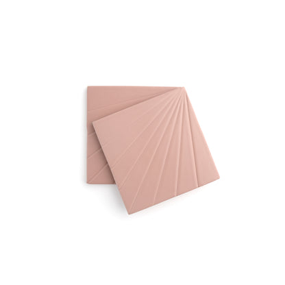 Tulum Pink 6x6 Dimensional Relief Artisan Ceramic Tile-Main Inventory-All Products,Patterns-Riad Tile