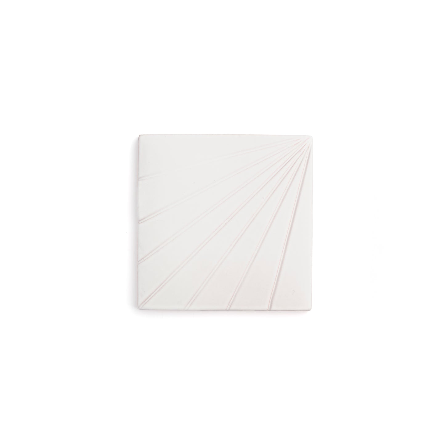 Sample: Tulum White 6x6 Dimensional Relief Artisan Ceramic Tile (1 sample)-Sample-Sample-Riad Tile