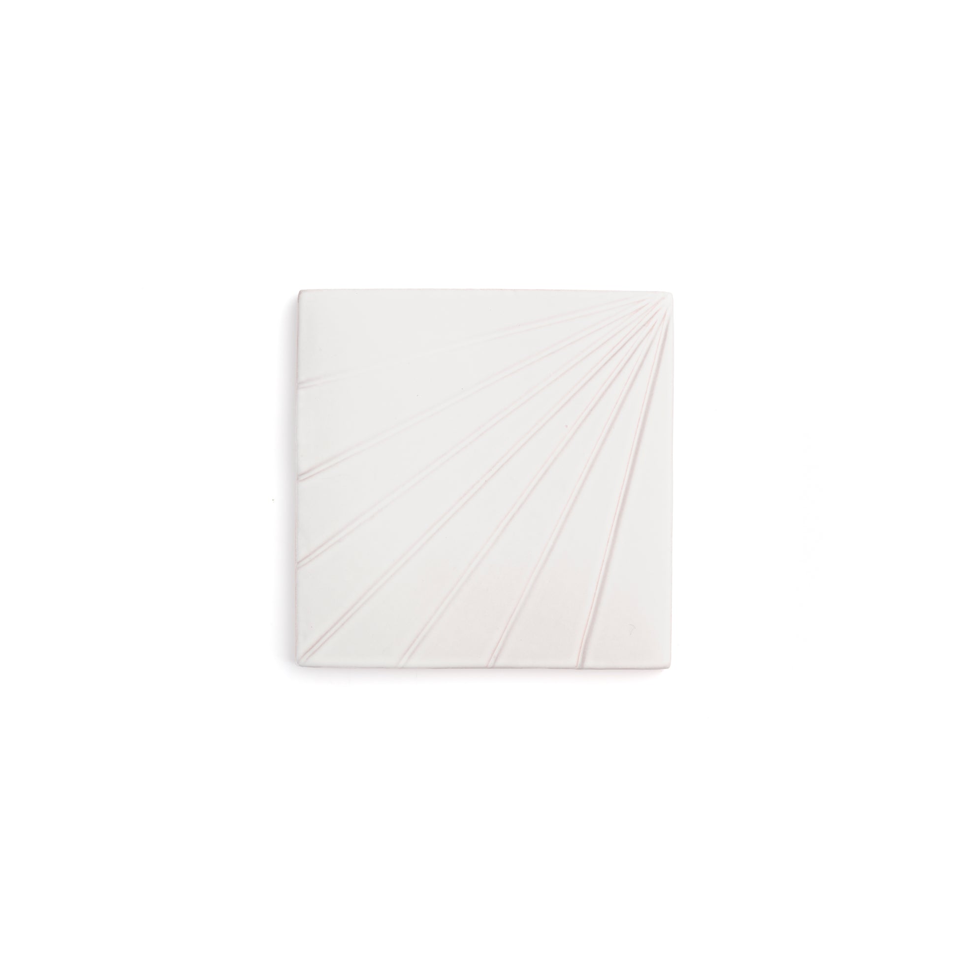 Sample: Tulum White 6x6 Dimensional Relief Artisan Ceramic Tile (1 sample)-Sample-Sample-Riad Tile