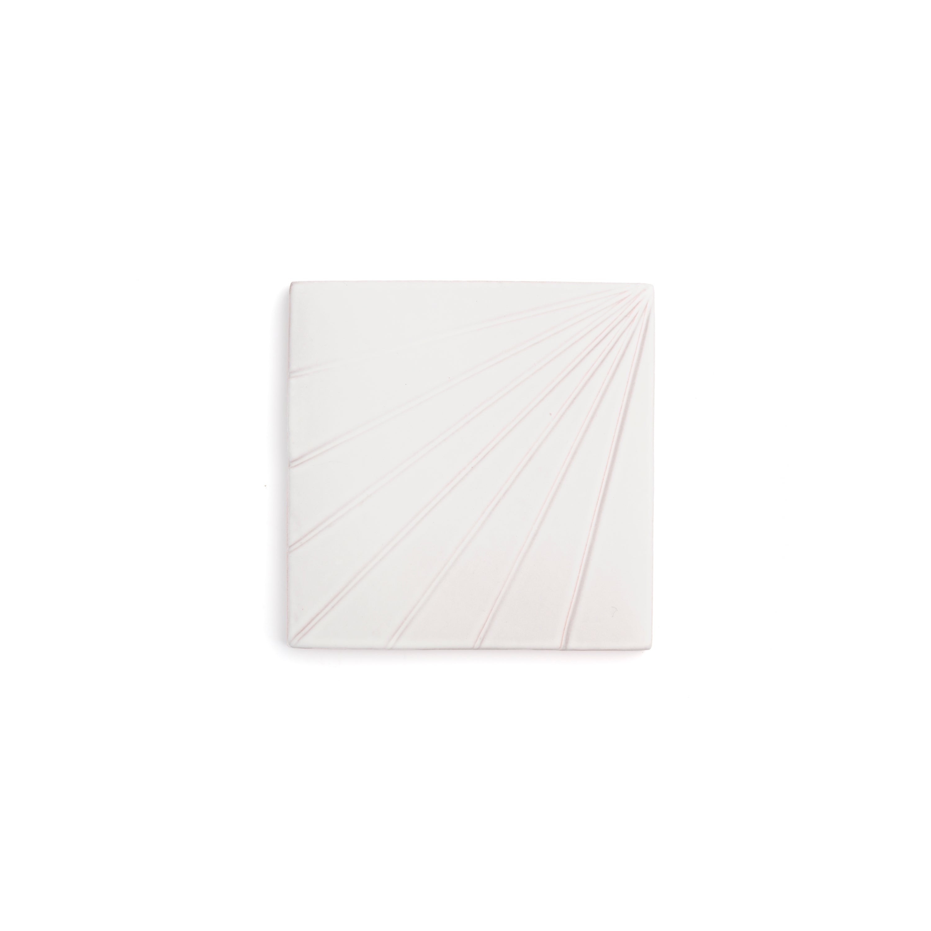 Tulum White 6x6 Dimensional Relief Artisan Ceramic Tile