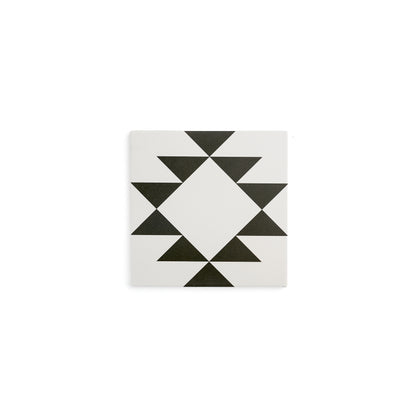 Sample: Western White & Black Ceramic Tile (1 sample piece)-Sample-Sample-Riad Tile