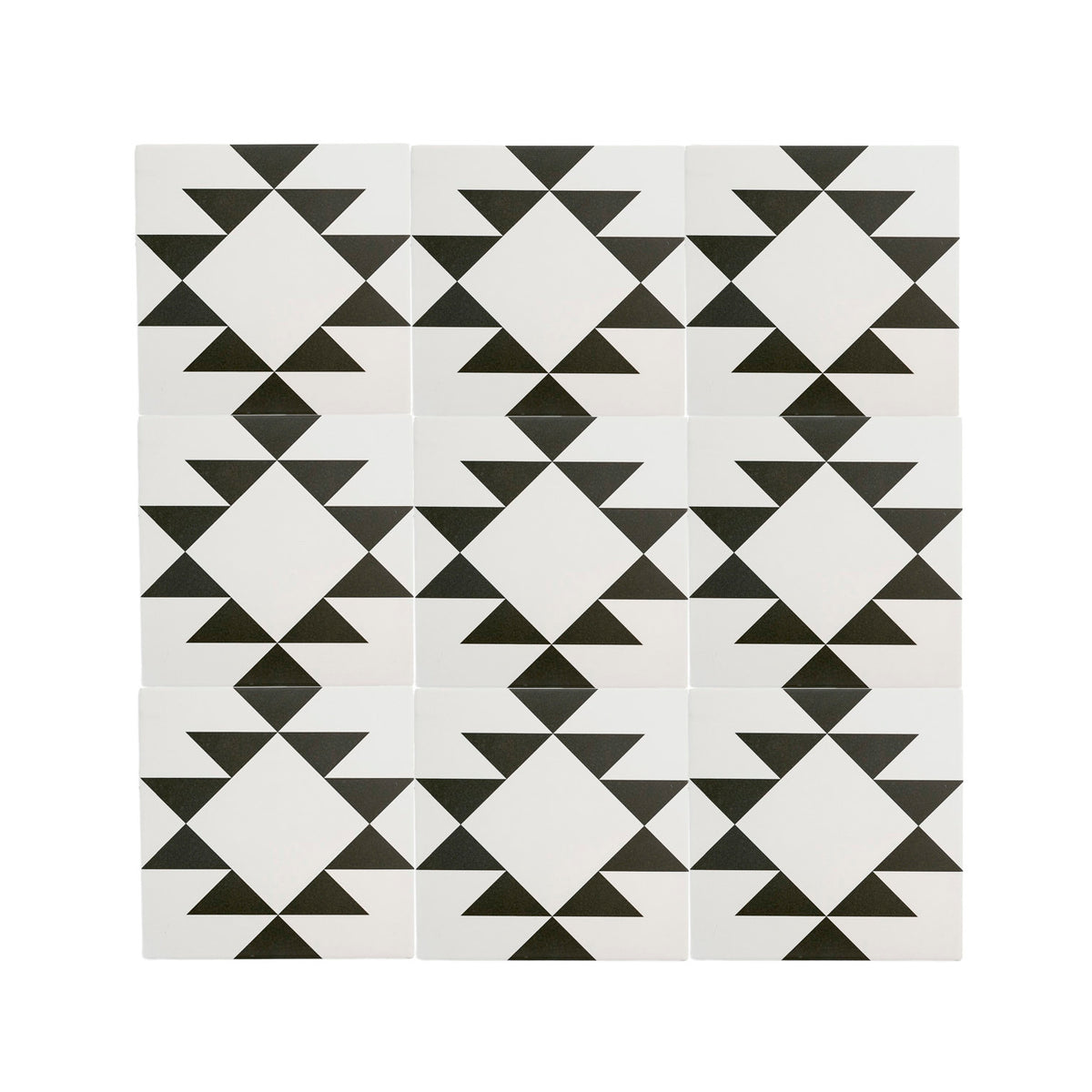 Western White & Black Ceramic Tile