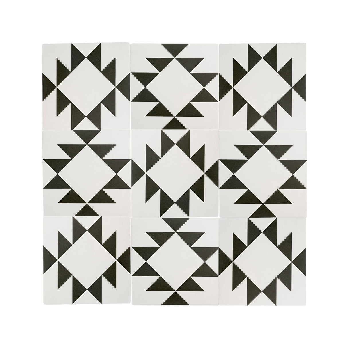 Western White & Black Ceramic Tile