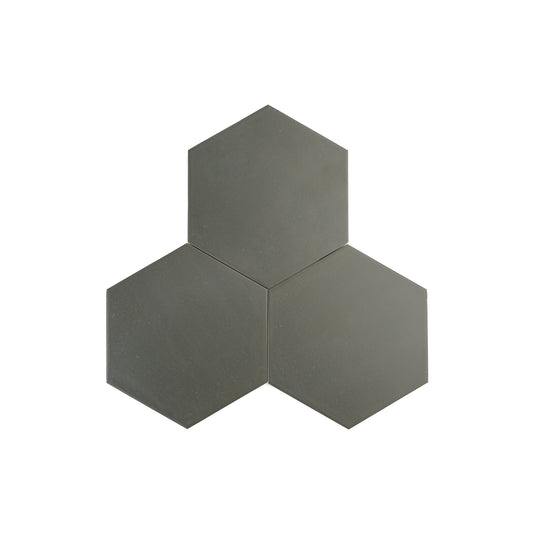 Solid Black Hex Ceramic Tile-Main Inventory-All Products,Solids,Under 10-Riad Tile