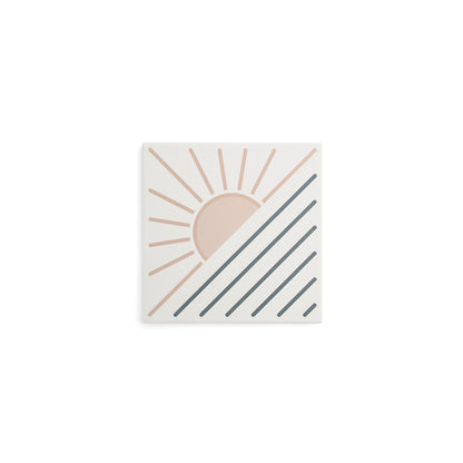 White ceramic square tile for living room flooring