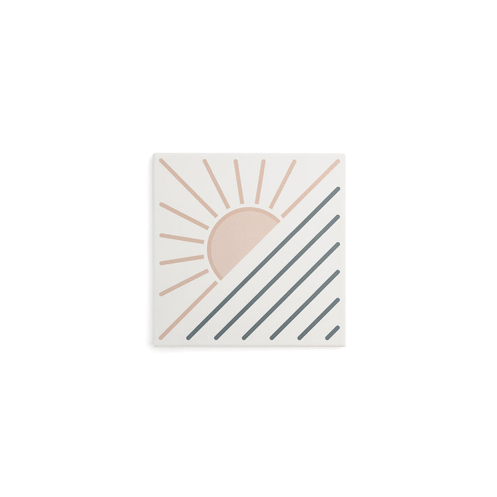 White ceramic square tile for living room flooring