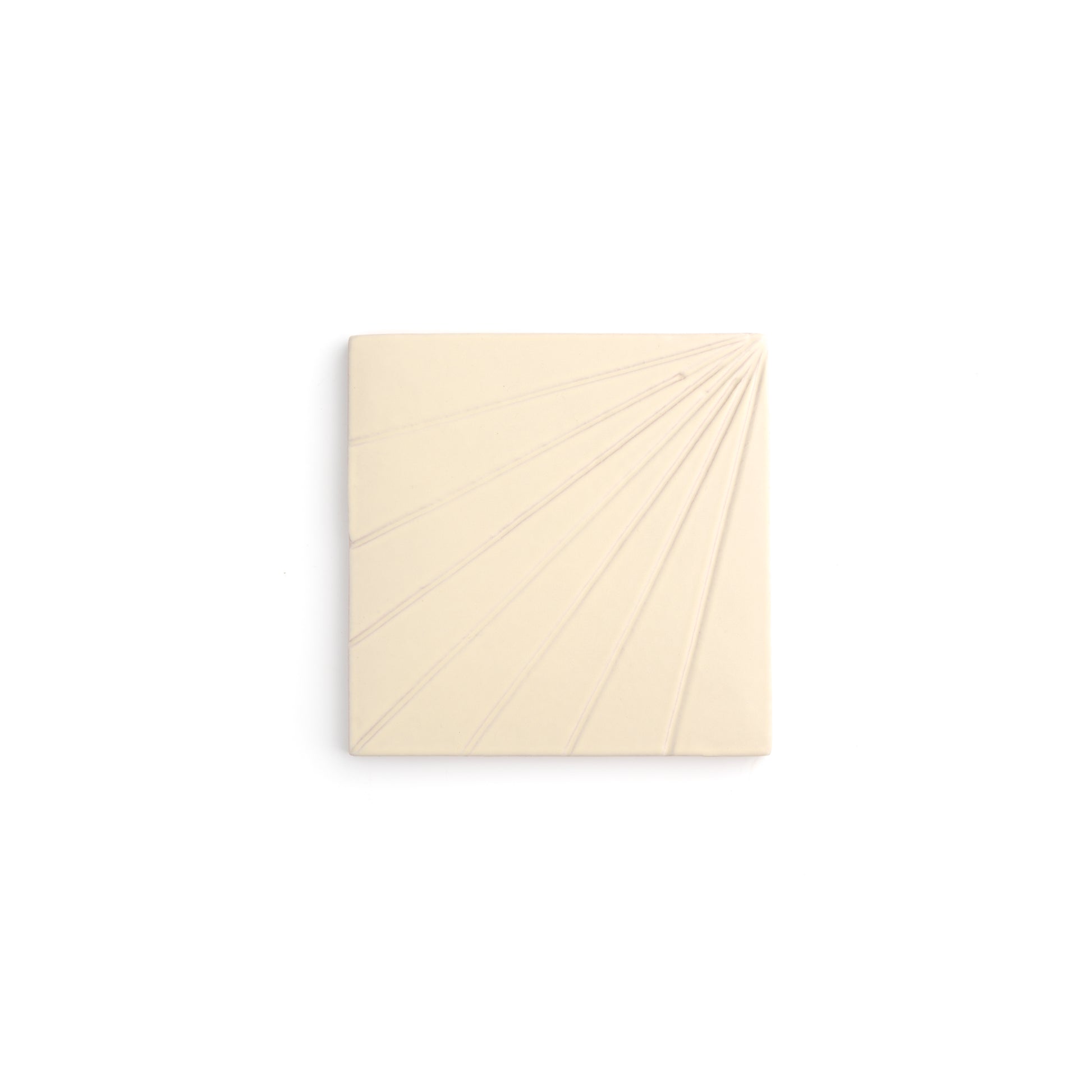 Sample: Tulum Bone 6x6 Dimensional Relief Artisan Ceramic Tile (1 sample)-Sample-Sample-Riad Tile