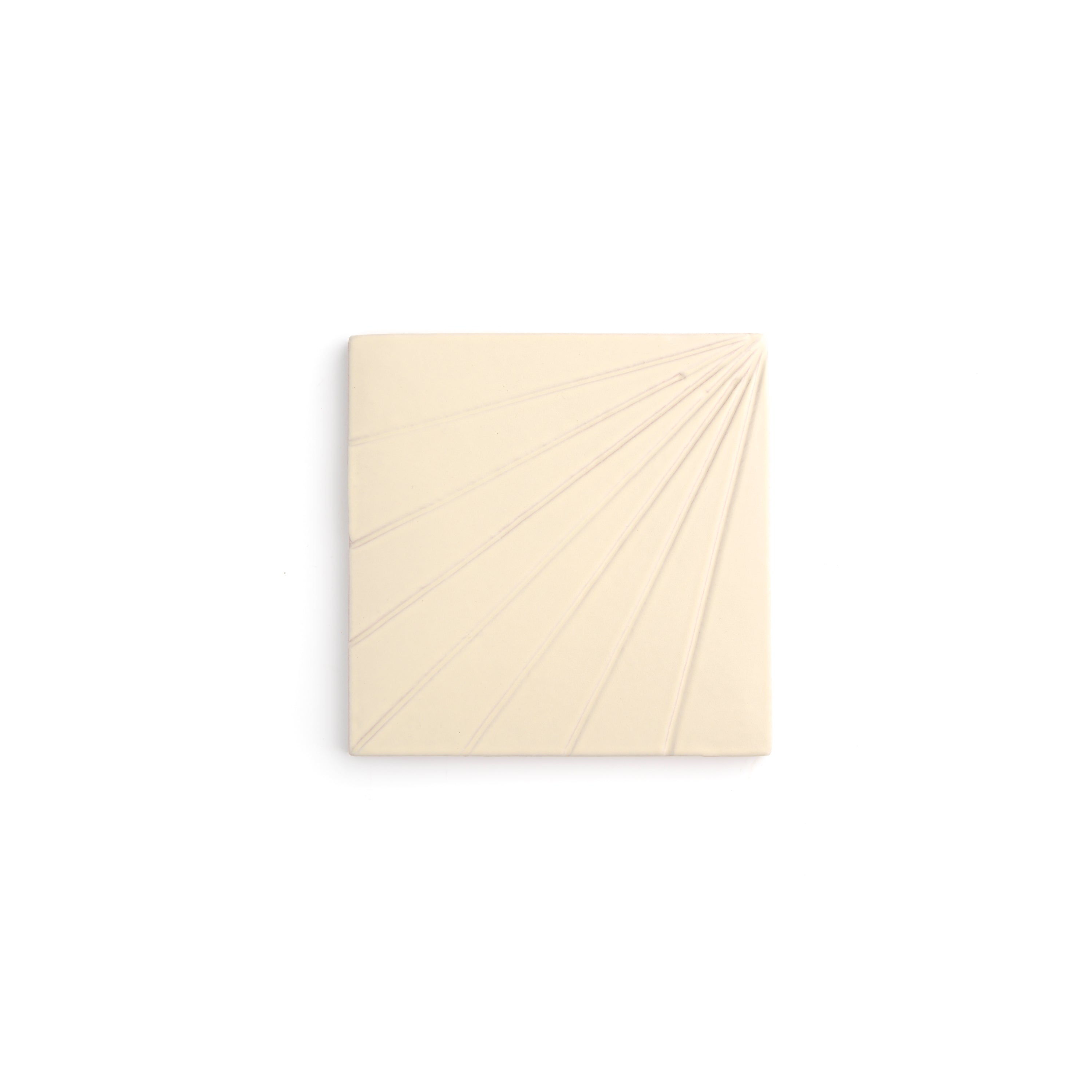 Sample: Tulum Bone 6x6 Dimensional Relief Artisan Ceramic Tile