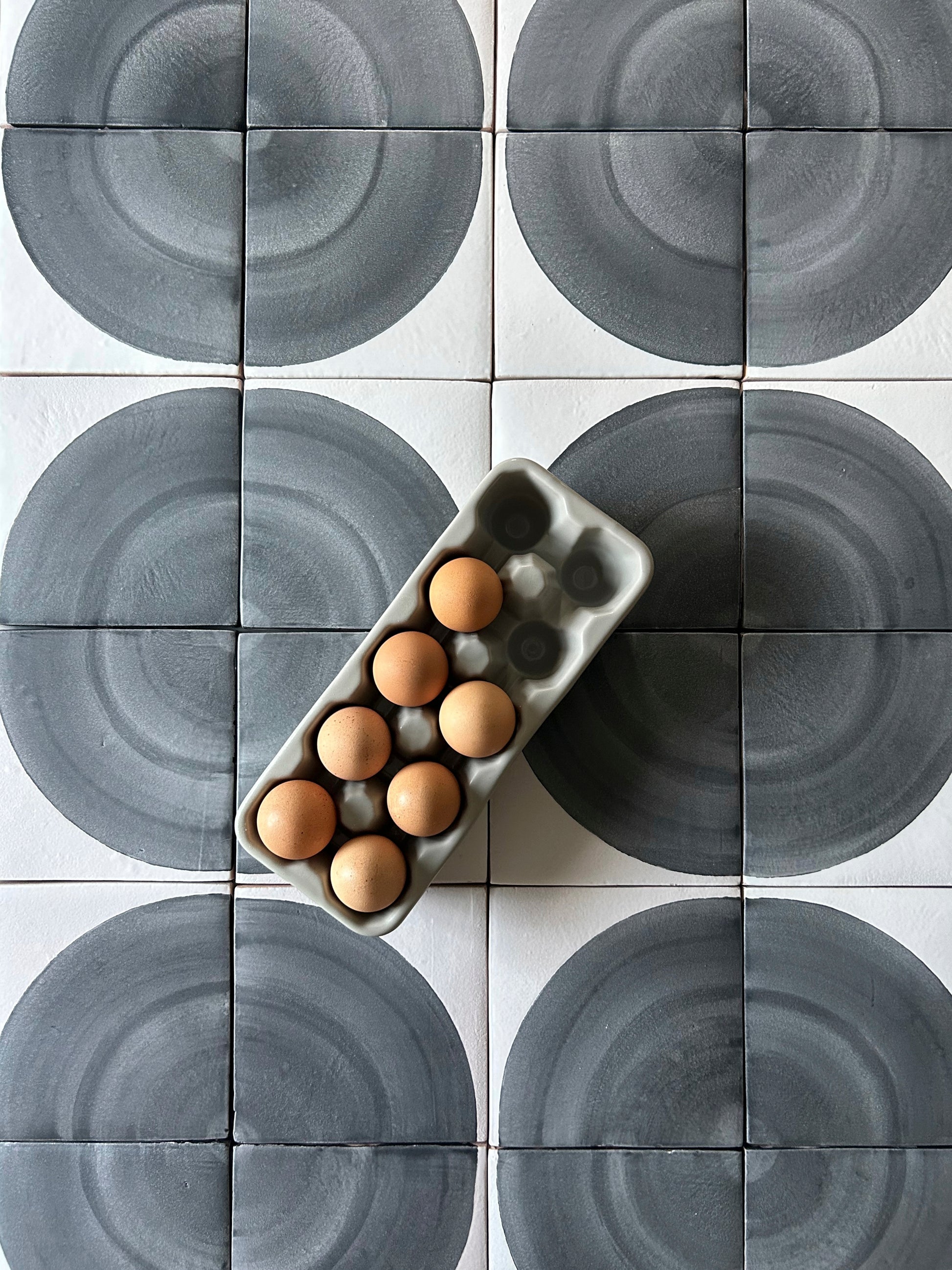 Crest Black 6x6 Hand Painted Artisan Ceramic Tile-Main Inventory-All Products,Patterns-Riad Tile